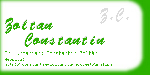 zoltan constantin business card
