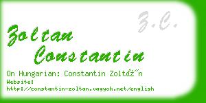 zoltan constantin business card